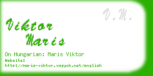 viktor maris business card